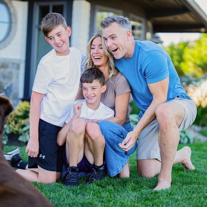 Dan with his wife and sons