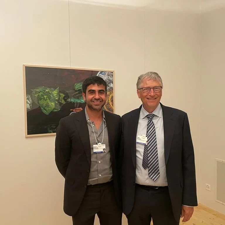 Nikhil Kamath with Bill Gates