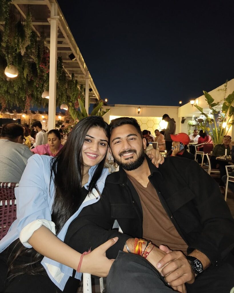 Saurav Chauhan with his wife Akansha Singh